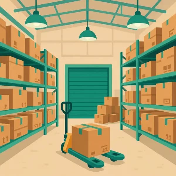 A warehouse storage