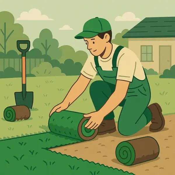 A labor is installing sod - sod installation cost calculator