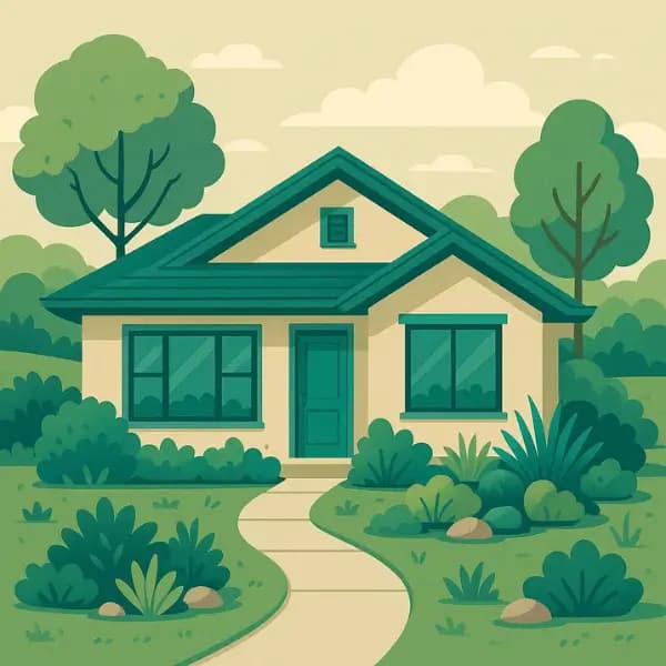 Landscape of a house - landscape cost calculator