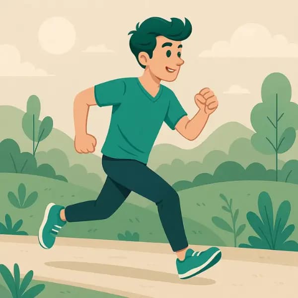 A boy is running - running cadence calculator