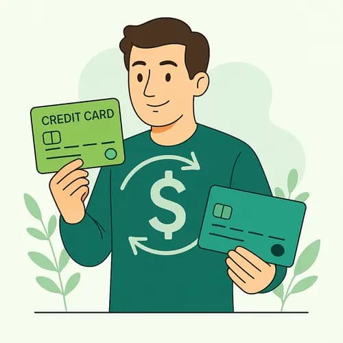 Credit card balance transfer cartoon