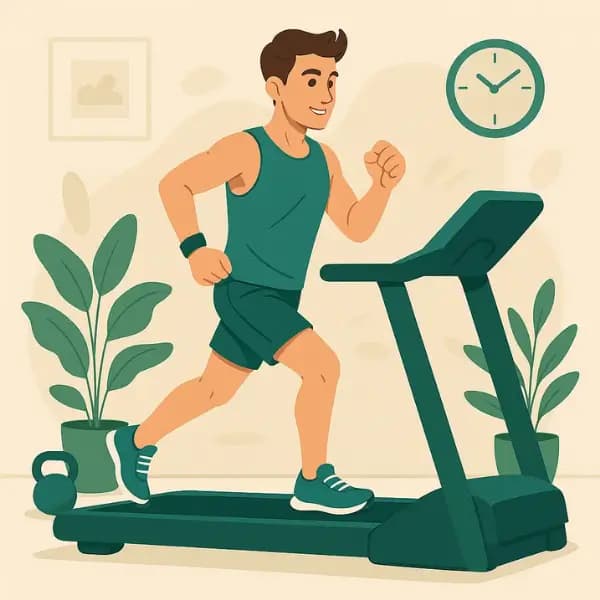 A boy is running on a treadmill - treadmill speed calculator