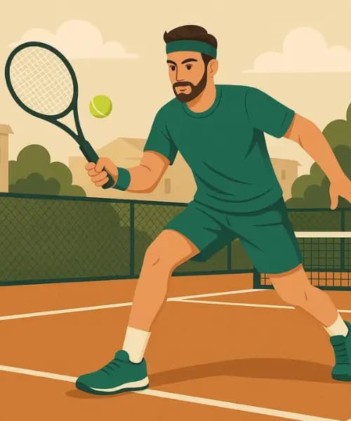 A player is playing tennis