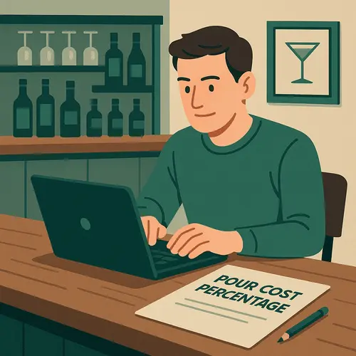 A bar owner is calculating pour cost percentage