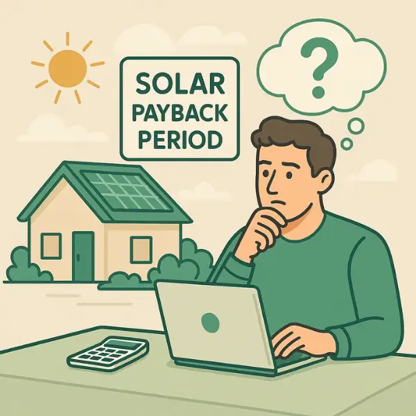 A house owner is calculating solary payback period