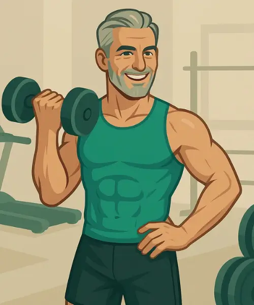 An old man who is fit and well, looking healthier than his age